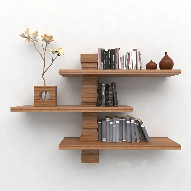 U_bookshelf_02 3D Model U_bookshelf_02 3D Model