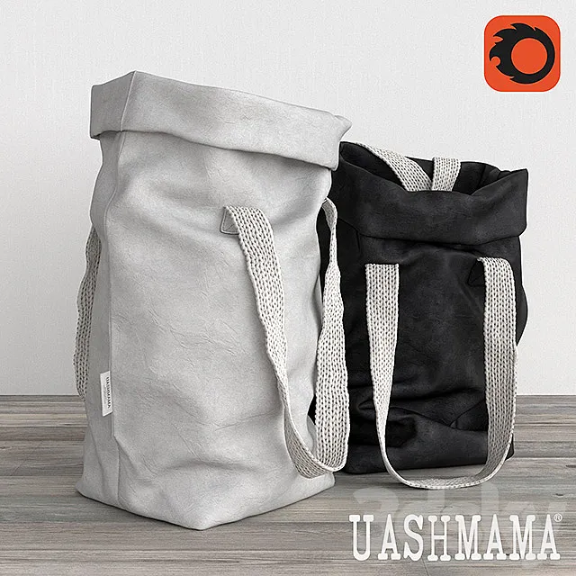 Uashmama Carry Two Bag 3D Model Uashmama Carry Two Bag 3D Model