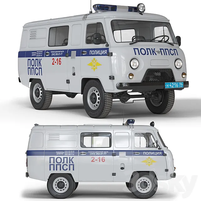 UAZ 3909 PPSP 3D Model