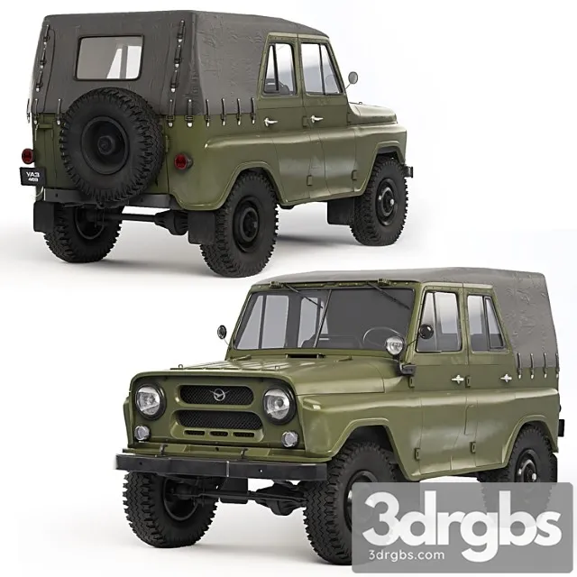 Uaz 469 1970 3D Model Download