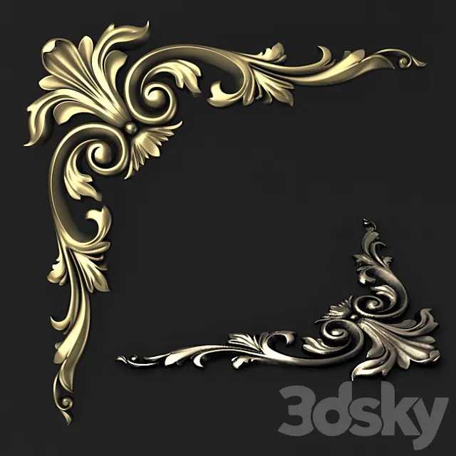 uglavoi dekor 3D Model uglavoi dekor 3D Model