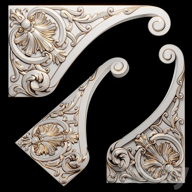 Uglavoi dekor wod 6 3D Model Uglavoi dekor wod 6 3D Model