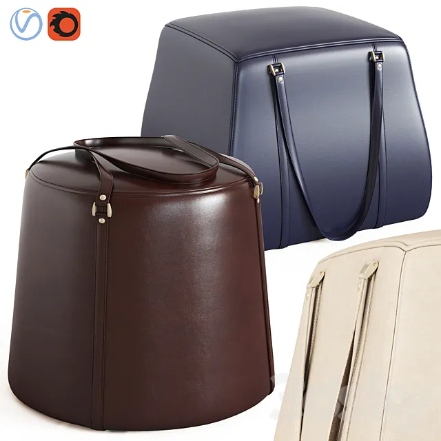 Ulivi bag poufs 3DModel Ulivi bag poufs 3DModel