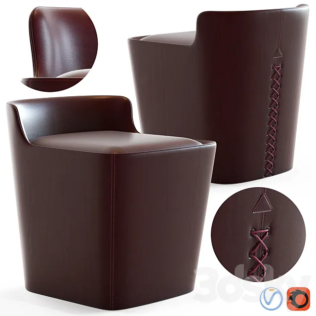 Ulivi Basket Pouf 3D Model Ulivi Basket Pouf 3D Model