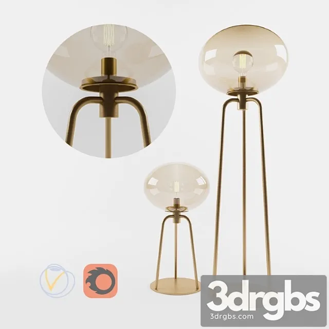 Ulivi floor and table lamps 3D Model Download
