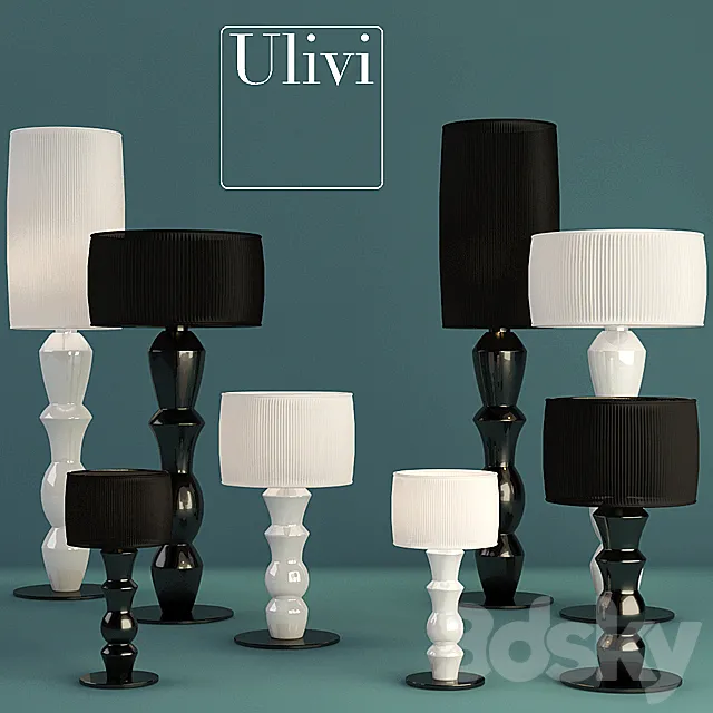 Ulivi Jackie floor lamp 3D Model Ulivi Jackie floor lamp 3D Model