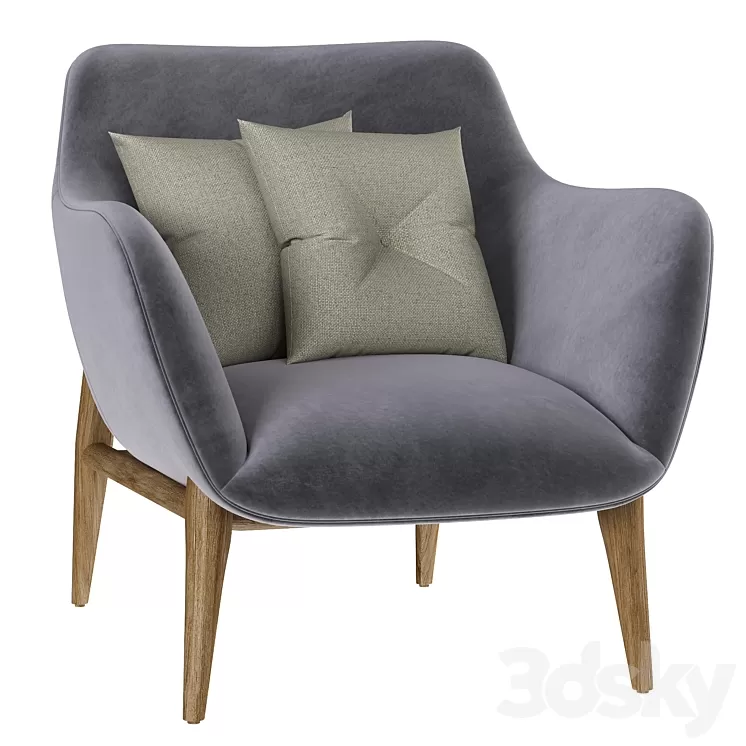 Ulivi jade armchair 3D Model Ulivi jade armchair 3D Model