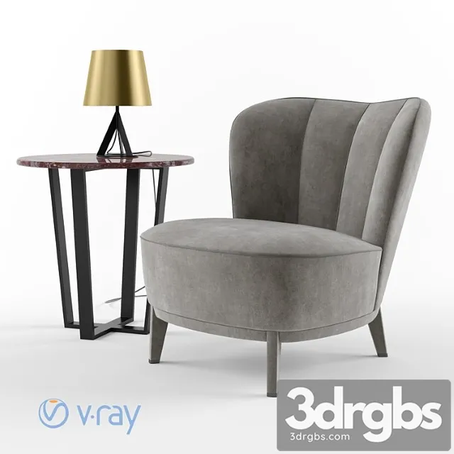 Ulivi salotti. armchair anna 3D Model Download Ulivi salotti. armchair anna 3D Model Download