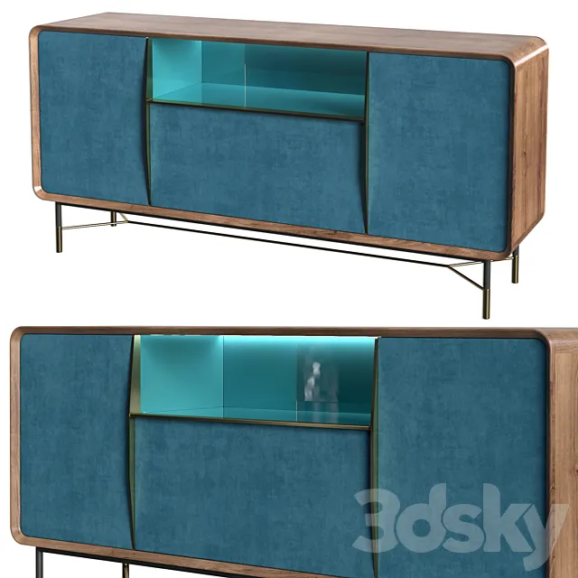 Ulivi Salotti Chantal Blue Sideboard 3DModel Ulivi Salotti Chantal Blue Sideboard 3DModel