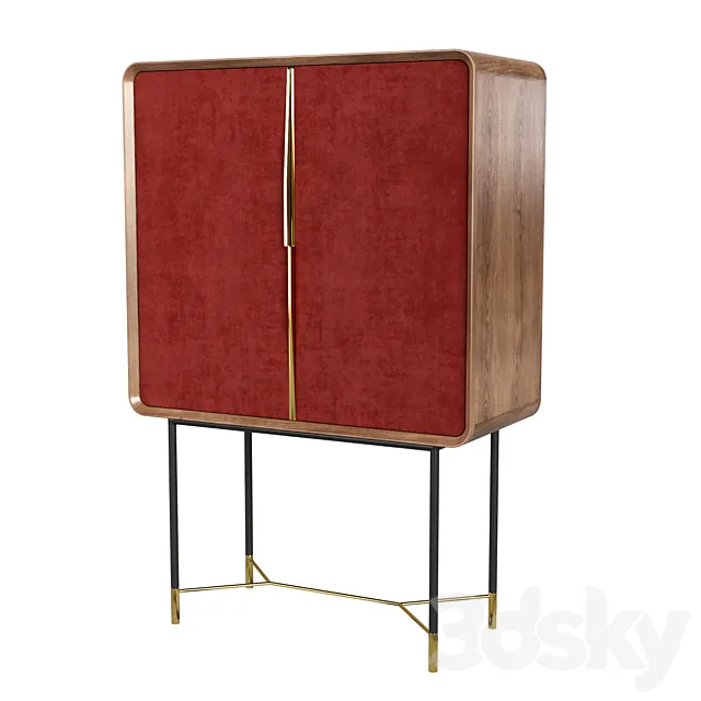 Ulivi Salotti Chantal Red Bar 3DModel Ulivi Salotti Chantal Red Bar 3DModel