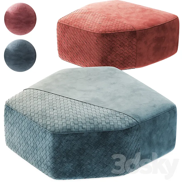 Ulivi Salotti Dominic Pouf 3DModel Ulivi Salotti Dominic Pouf 3DModel