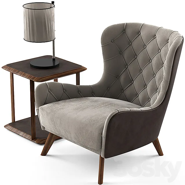 Ulivi Salotti Elisabeth armchair 3D Model