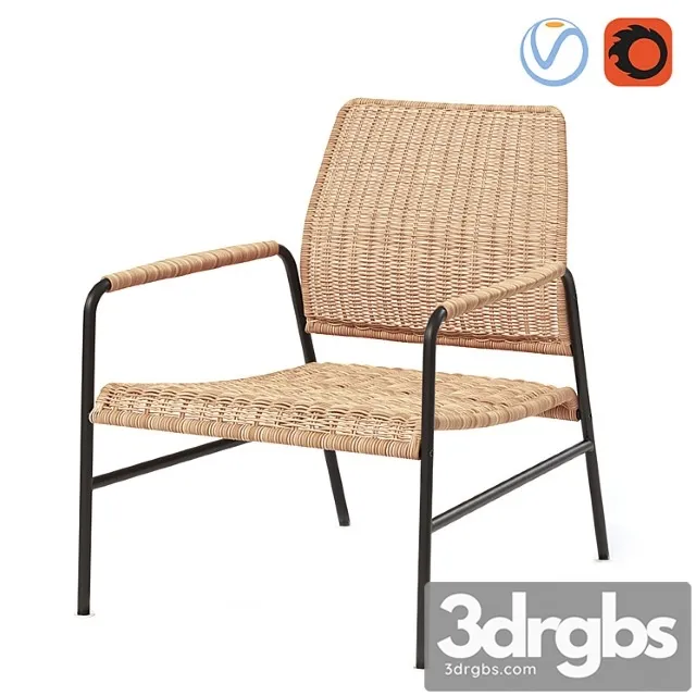 Ulriksberg anthracite rattan chair 3D Model Download Ulriksberg anthracite rattan chair 3D Model Download