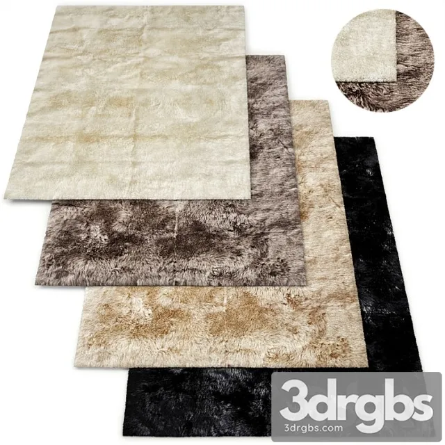 Ultra-luxe new zealand sheepskin rug rh collection 3D Model Download