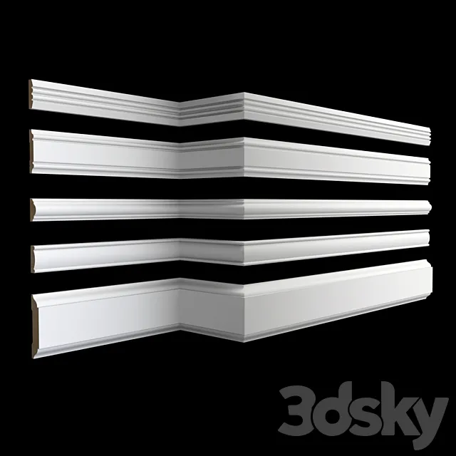 Ultrawood Moldings (Pack 3) 3D Model
