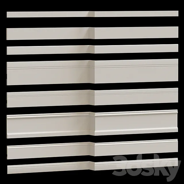 Ultrawood – skirting boards collection 5 3D Model Ultrawood – skirting boards collection 5 3D Model