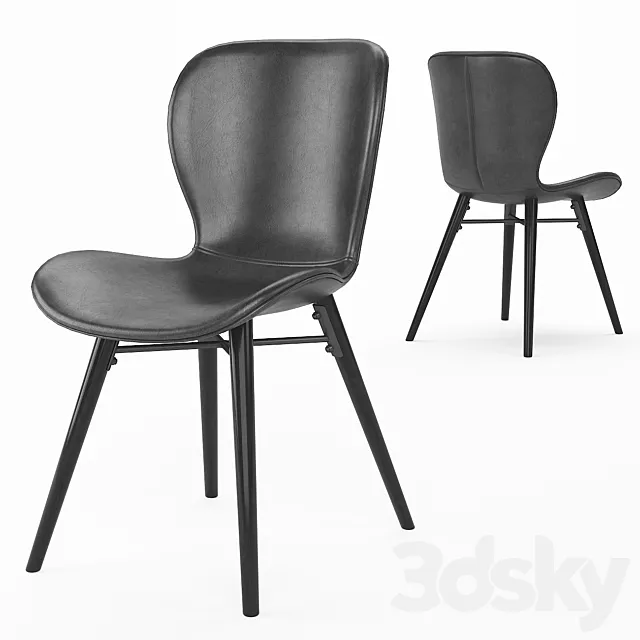 Uma_Faux_Leather_Dining_Chair_02 3D Model