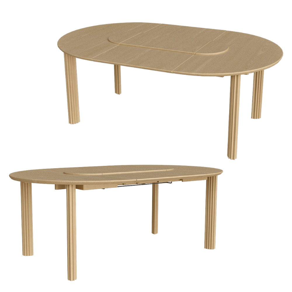 UMAGE – Dining table with extension Comfort Circle 3D Model