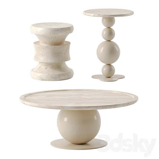 Umbra tables by Le Berre Vevaud 3D Model