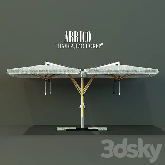 Umbrella Abrico “Palladio Poker.” Cantilever umbrella. 3D Model