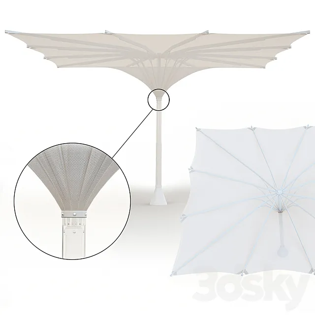 Umbrella MDT-tex Tulip Form 3D Model
