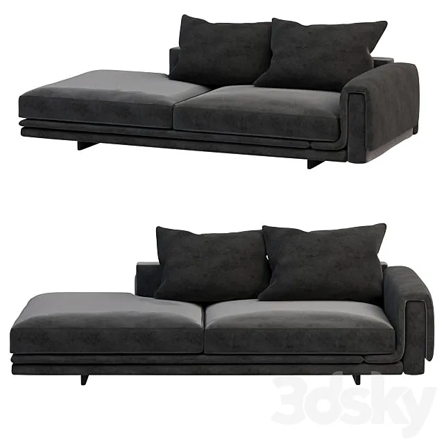 Underline Sofa with chaise longue 3D Model