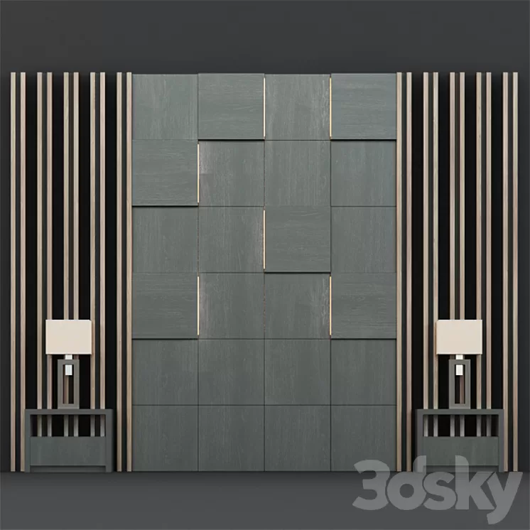 Unfinished_4 (headboard) 3D Model Unfinished_4 (headboard) 3D Model