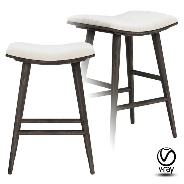 Union Saddle Counter Stool 3D Model