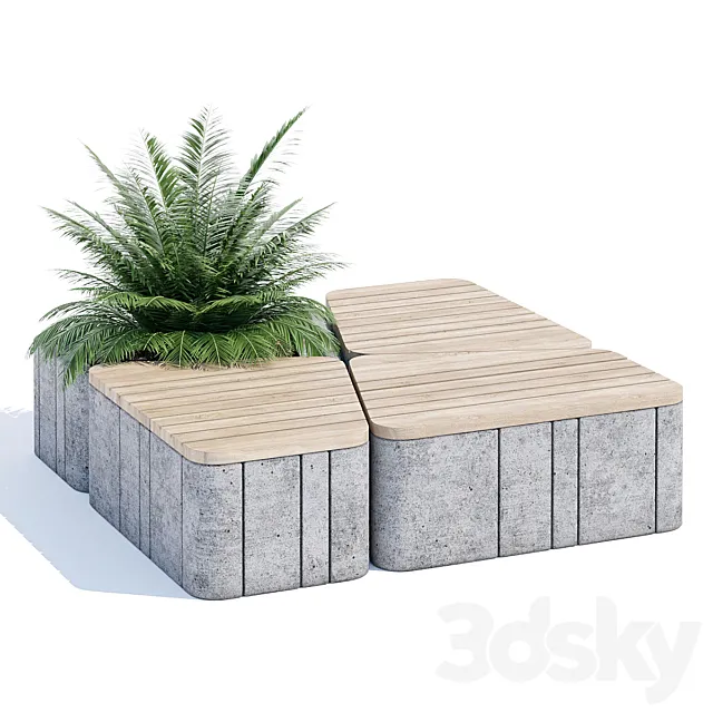 Uniun seating 3D Model Uniun seating 3D Model