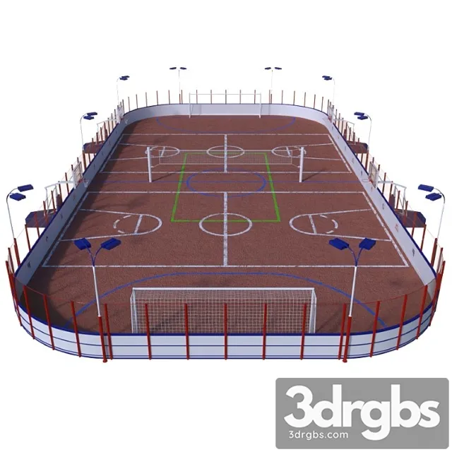 Universal Sports Field 3D Model Download