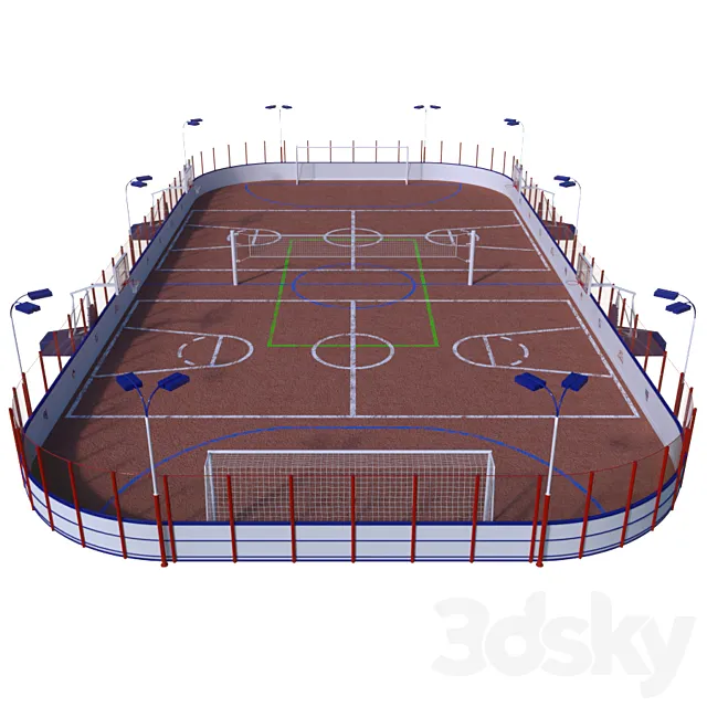 Universal sports field 3DModel