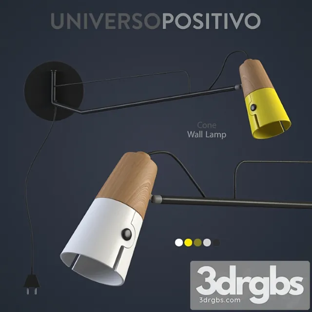 Universo Positivo Cone Wall Lamp 3D Model Download
