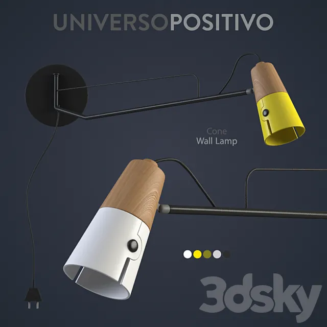 Universo Positivo Cone Wall Lamp 3D Model