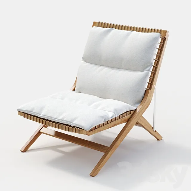 Unopiu Synthesis folding deckchair 3D Model Unopiu Synthesis folding deckchair 3D Model
