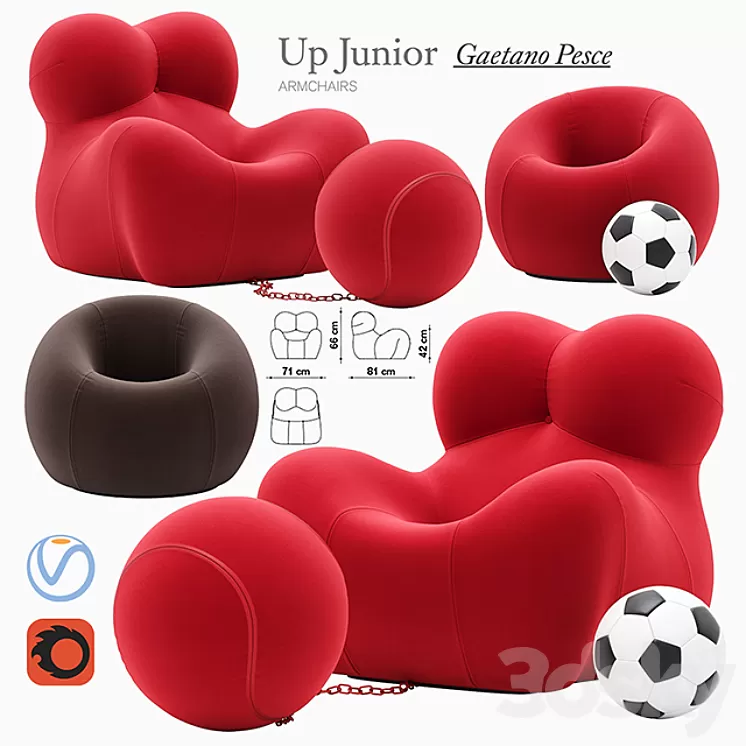 Up Junior armchair 3D Model