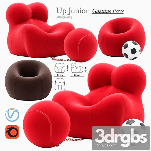 Up Junior Armchair 4 3D Model Download Up Junior Armchair 4 3D Model Download