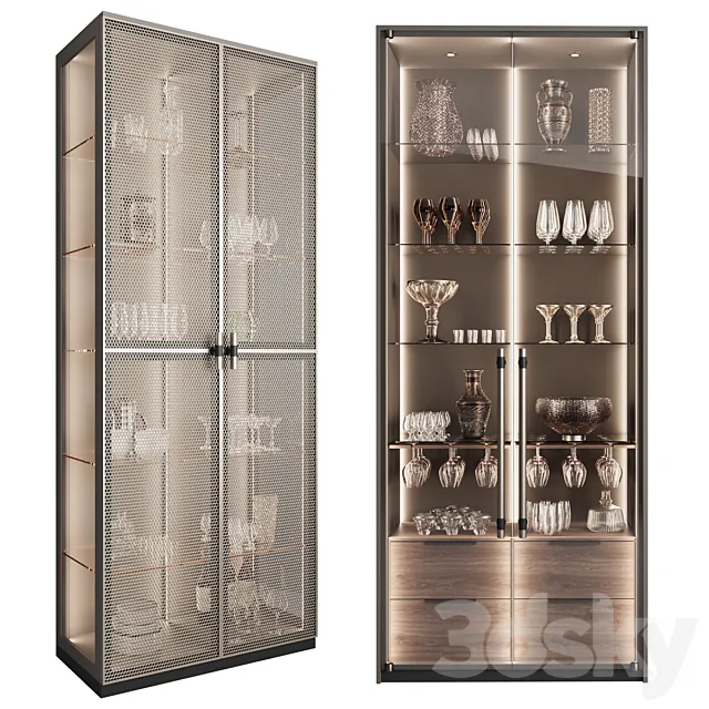 ?upboard with dishes My Design ?12 3DModel