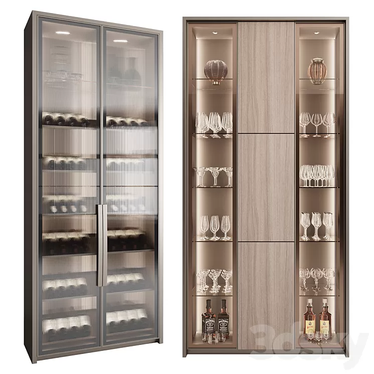 ?upboard with dishes My Design ?19 3D Model