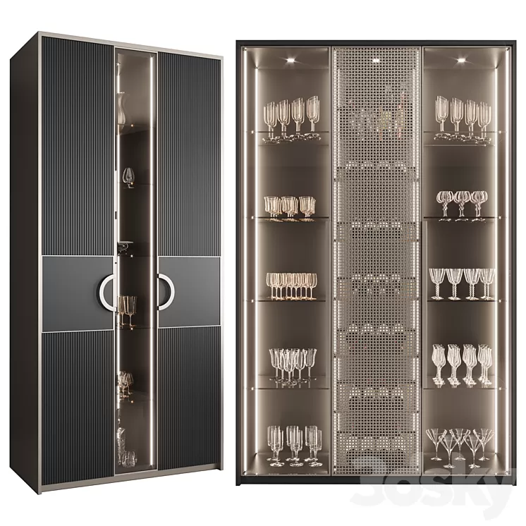 Сupboard with dishes My Design №20 3D Model