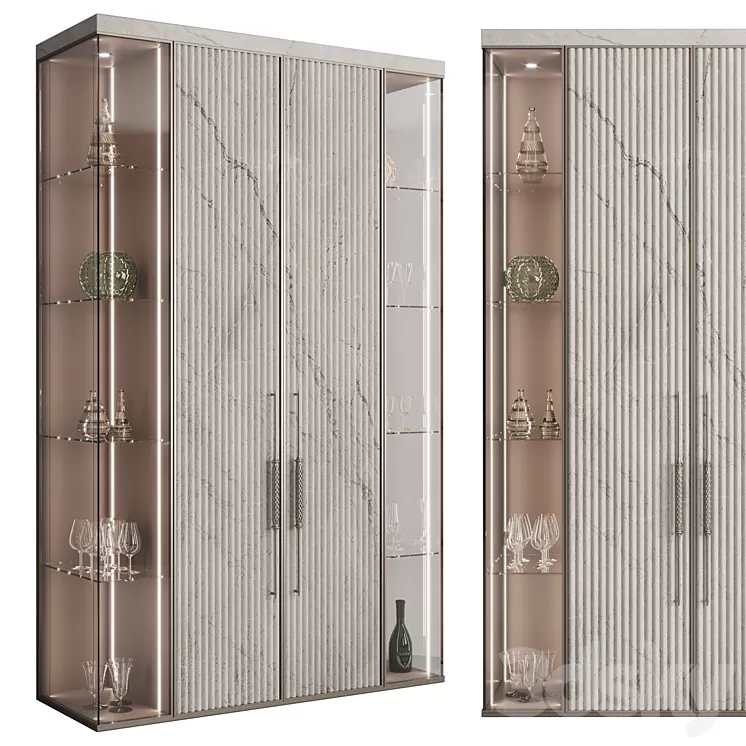 ?upboard with dishes My Design ?24 3D Model