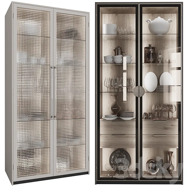 ?upboard with dishes My Design ?3 3DModel