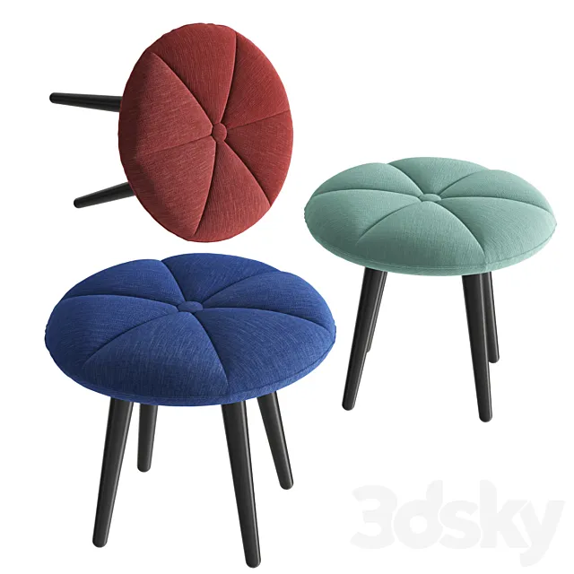 Upholstered bench WON Pumpkin 3DModel Upholstered bench WON Pumpkin 3DModel