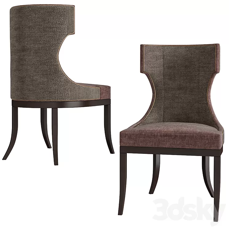 Upholstered Dining Chair Baker 3D Model Upholstered Dining Chair Baker 3D Model