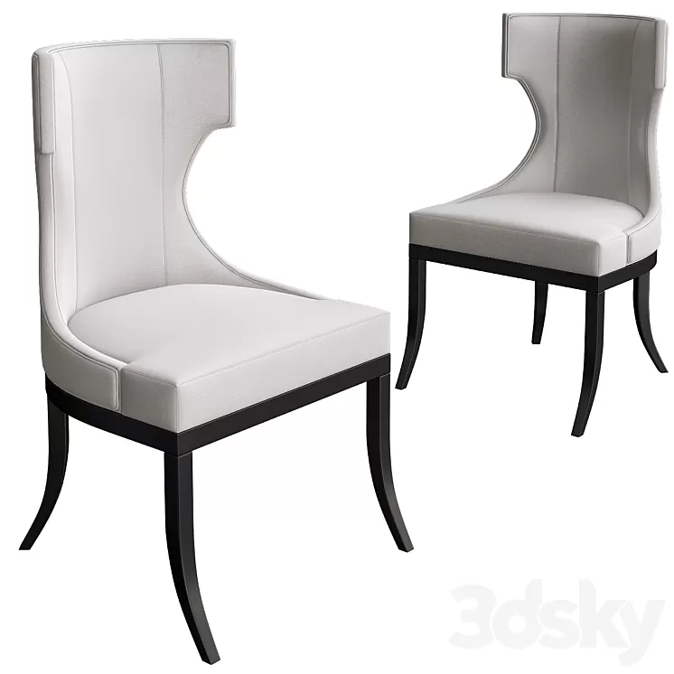 Upholstered Dining Chair Baker 3D Model Upholstered Dining Chair Baker 3D Model