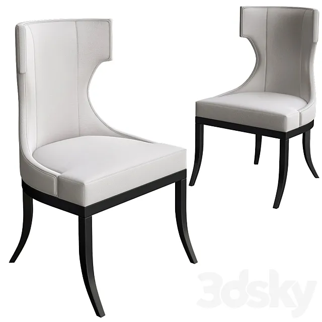 Upholstered Dining Chair Baker 3DModel