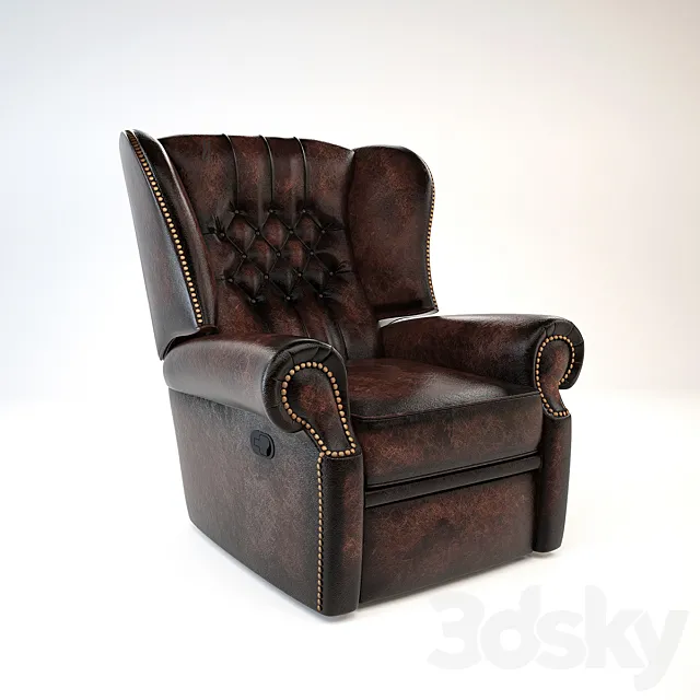Upholstered Recliner 3DModel Upholstered Recliner 3DModel