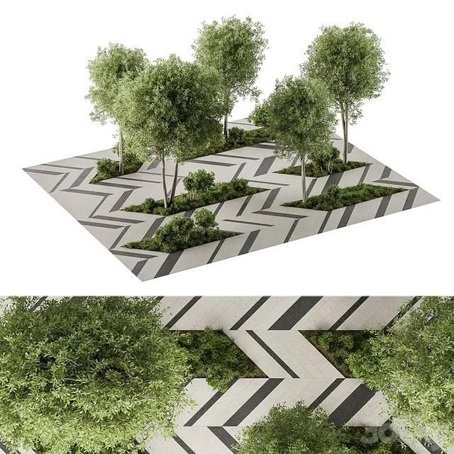 Urban and Environment Element Set 48 3D Model Urban and Environment Element Set 48 3D Model