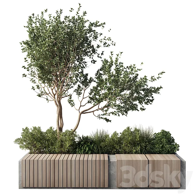 Urban Environment_Urban Furniture_Green Benches_Plants tree grass 17 corona 3D Model Urban Environment_Urban Furniture_Green Benches_Plants tree grass 17 corona 3D Model