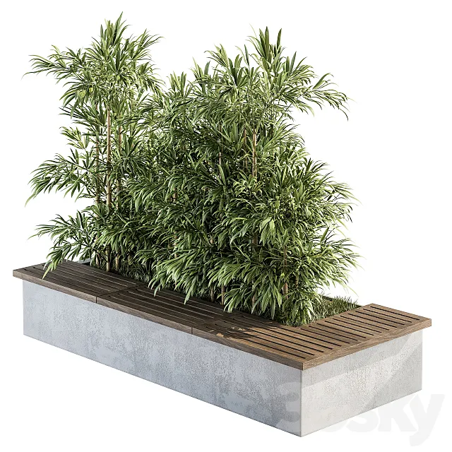 Urban Furniture _ Architecture Bench with Plants- Set 11 3DModel Urban Furniture _ Architecture Bench with Plants- Set 11 3DModel