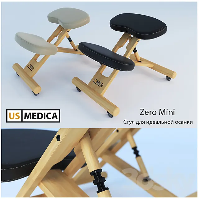 US MEDICA Zero Mini. Chair for perfect posture 3DModel US MEDICA Zero Mini. Chair for perfect posture 3DModel